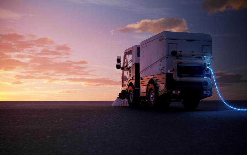 V20e all-electric road sweeper