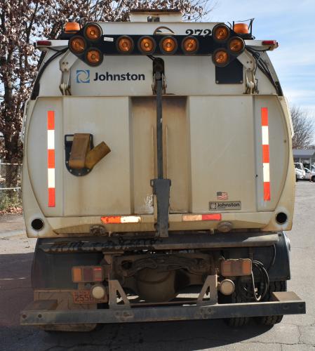 Rear view of City of Hickory Johnston Sweepers VT650 street sweeper