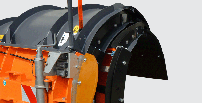 Bucher Teplex snow plow splashguard