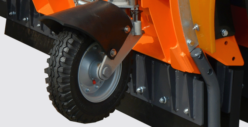 Bucher Teplex snow plow support wheels