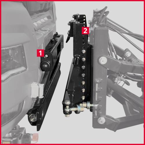 zweiteilige Anbauplatte