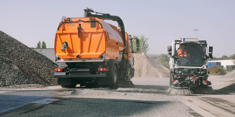 V65 and CityCat sweeper on worksite